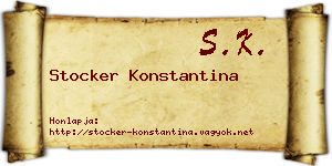 Stocker Konstantina névjegykártya